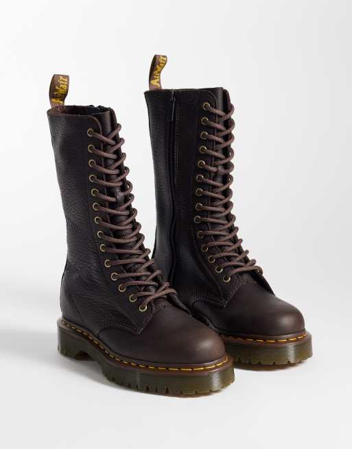 Dr Martens Bex 14-eye boots w ciemnobrązowym kolorze, 2 z 4