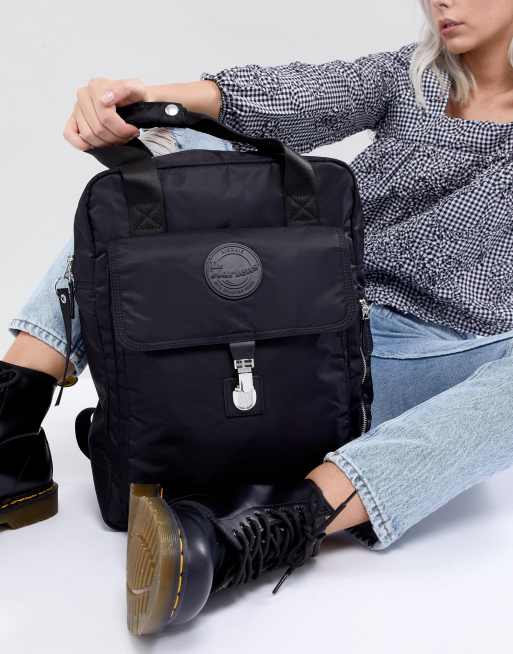 Dr Martens Black large nylon backpack in black | ASOS