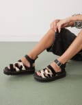 [Dr Martens] Dr Martens Blaire Athena sandals in cow print-Black 37 BLACK