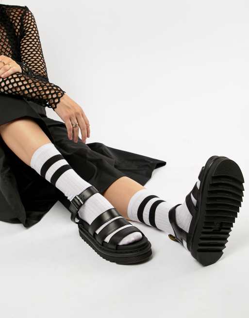 Dr Martens - Blaire - Leren platte sandalen met bandjes in zwart, 4 van 4