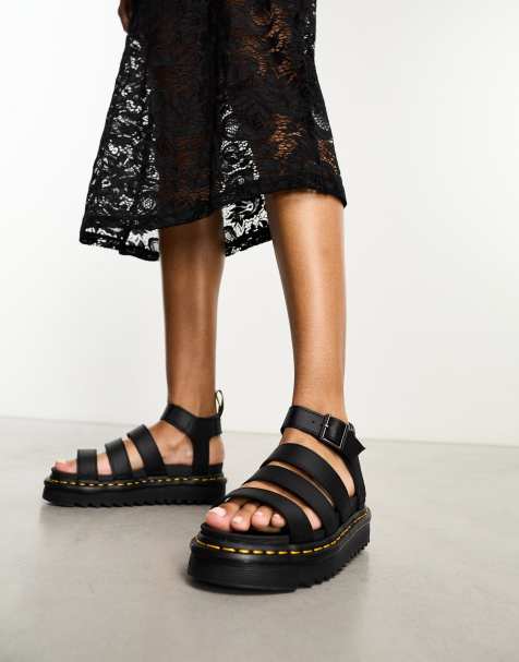 Dr Martens - Blaire - Leren sandalen in zwart - view 1