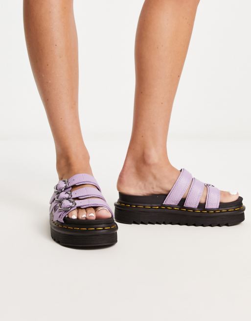 Dr. Martens – Blaire – Liliowe sandały z motywem kwiatów, 4 z 4
