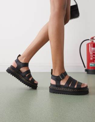 Dr. Martens Sandali Blaire Pelle Athena Con Cinturino Nero Donna Taglia 38 - Immagine 4