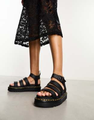 Dr Martens Dr Martens Blaire sandals in black leather leather