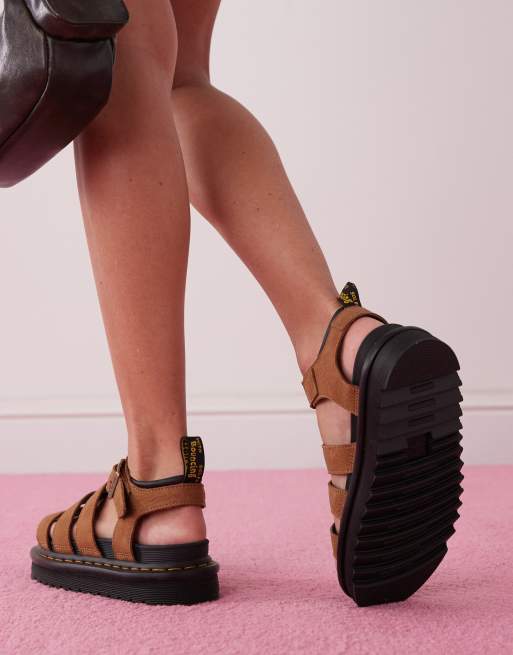 Dr Martens Blaire sandals in desert brown ASOS