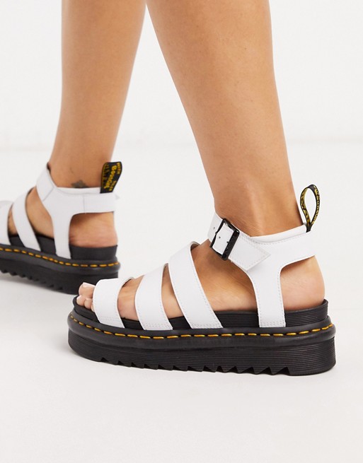 Dr Martens Blaire sandals in white | ASOS