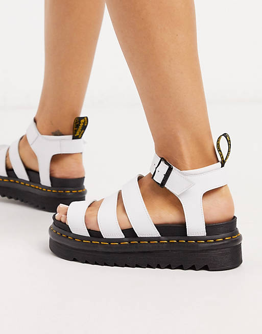 parade Maintenance fountain Dr Martens Blaire sandals in white | ASOS