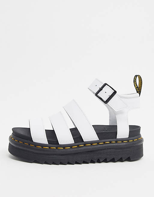 parade Maintenance fountain Dr Martens Blaire sandals in white | ASOS