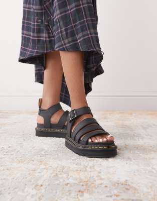 Dr Martens - Blaire - Schwarze, vegane Sandalen mit dicker Sohle