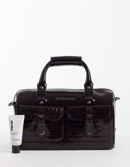 Dr Martens - Bolso burdeos con asa superior y diseño de cocodrilo en relieve, 2 de 4