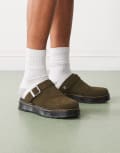 [Dr Martens] Dr. Martens Brookline mules in olive brown-Green 47 BROWN