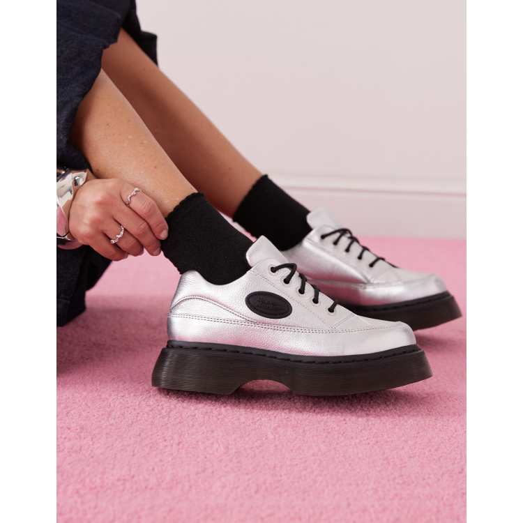 Shoe Doc Martens Silber Leder Leather Boots Martens Silver Size 38