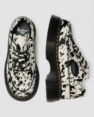 Dr Martens Buzz 5i hair on shoe in black dalmatian print