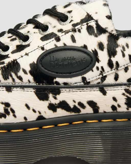 Dr Martens Buzz 5i hair on shoes in black dalmatian print, 4 of 4