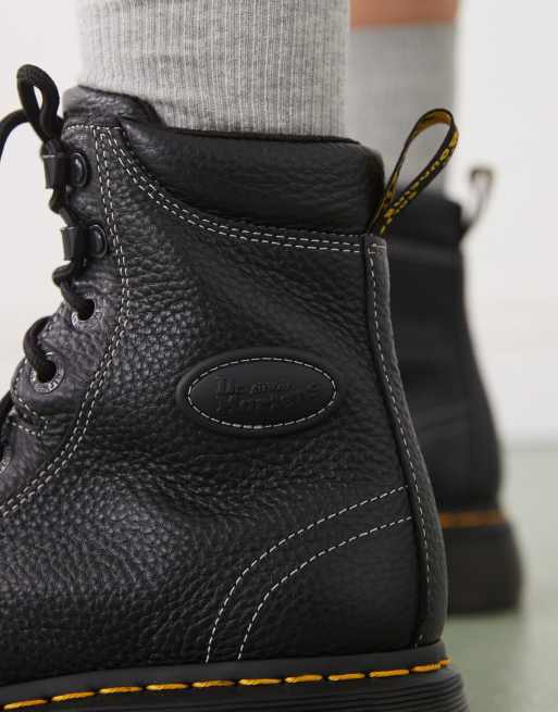 Dr Martens Buzz 8 eye boots in black, 2 of 4