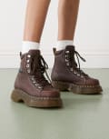 [Dr Martens] Dr Martens Buzz 8i 8 Eye boots in dark brown 38 BROWN