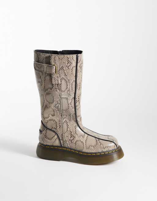 Dr Martens Buzz Hi High boots in snake print, 2 of 4