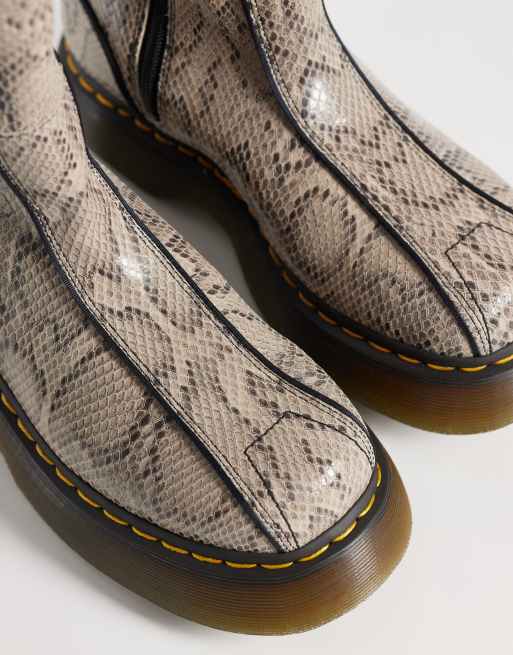 Dr Martens Buzz Hi High boots in snake print, 3 of 4