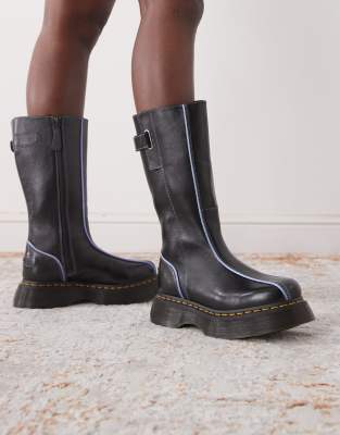 Dr. Martens - Buzz - Hohe Stiefel in Schwarz mit farblich abgesetzten Besätzen