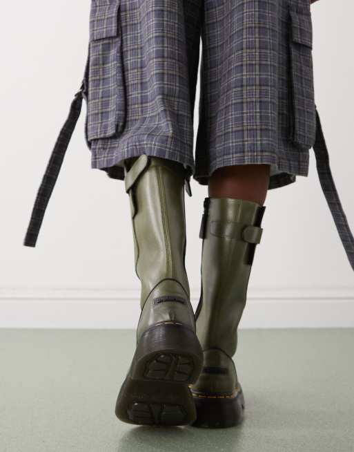 Dr. Martens – Buzz – Oliwkowozielone wysokie botki, 2 z 4