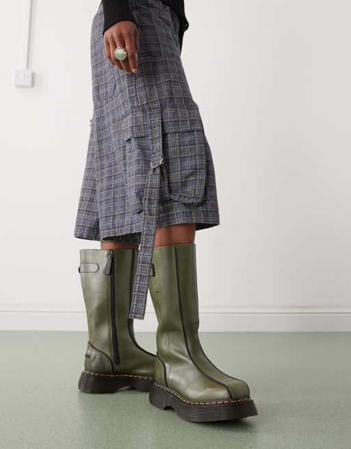 Dr. Martens – Buzz – Oliwkowozielone wysokie botki, 3 z 4