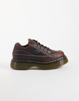 Dr. Martens Scarpe Buzz A 5 Occhielli Pelle Grizzly Marrone Donna Taglia 40 - Immagine 6