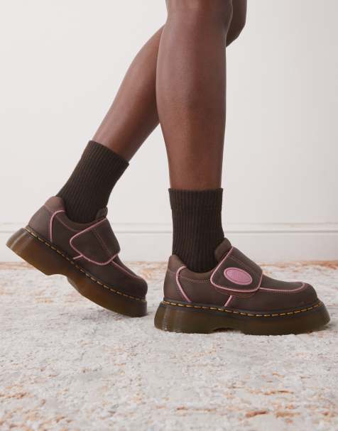 Dr Martens - Buzz - Schoenen met contrasterende bies in donkerbruin - view 1