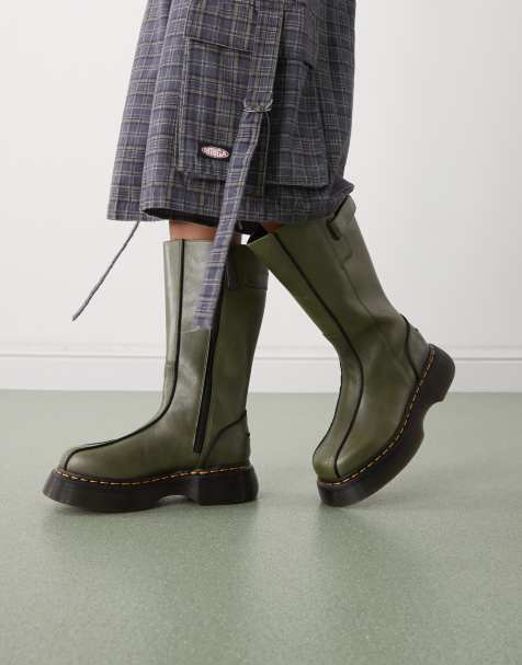 Dr Martens - Buzz - Stivali alti verde oliva - view 1