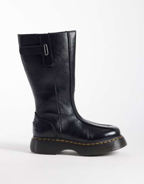 Dr Martens – Buzz – Svarta, glansiga, höga boots - view 1