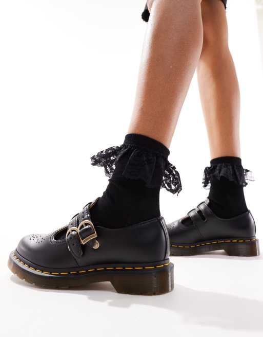 Dr Martens Calzini neri con volant ASOS