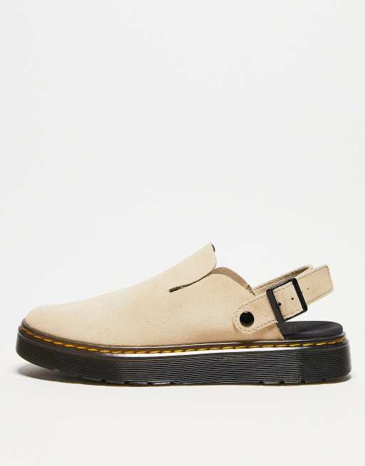 Dr Martens Carlson mules in beige suede | ASOS