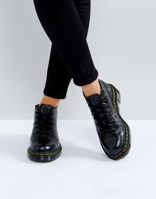 Dr Martens Church Monkey Buty ze wzorem sk ry krokodyla