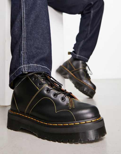 Dr. Martens Men Smiths Vintage Smooth Leather Dress Boots black vintage  smooth