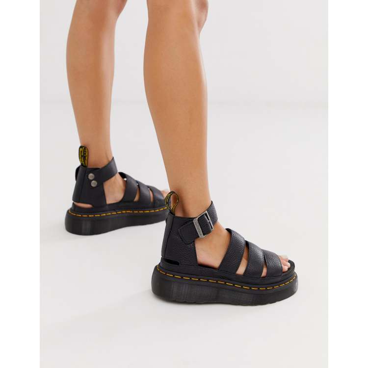 Dr Martens Clarissa II quad chunky sandals in black ASOS