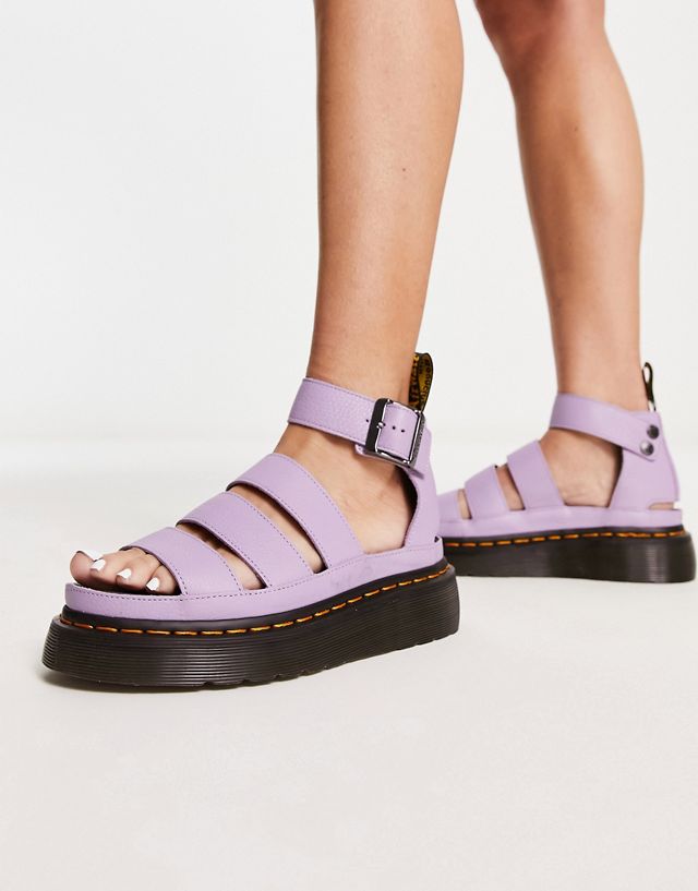 Dr Martens Clarissa ii quad chunky sandals in lilac pisa