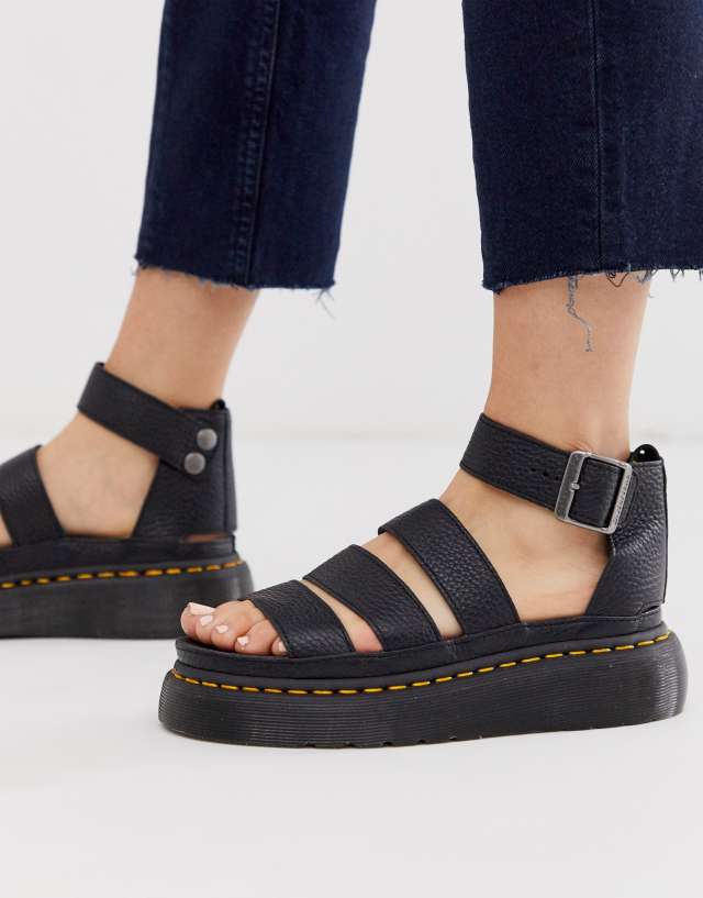 Dr Martens Clarissa II quad sandals in black