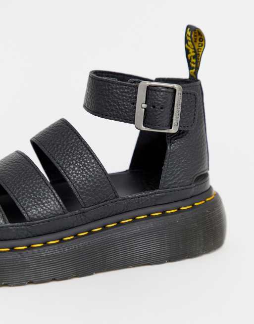 Dr martens clarissa ii quad outlet wedge sandals - black