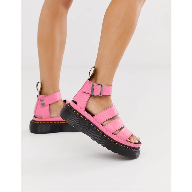 Dr Martens Clarissa II quad sandals in bright pink | ASOS