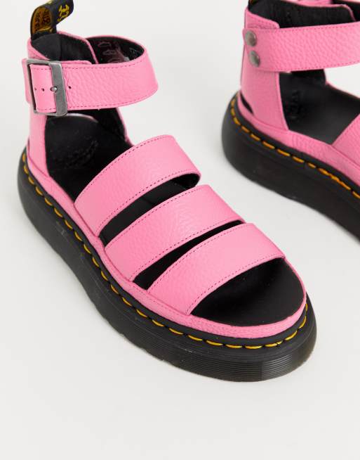 Pink doc martin discount sandals