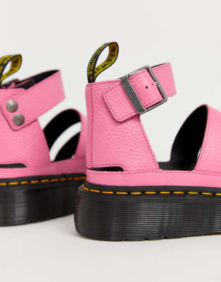 dr martens clarissa ii quad sandals in bright pink