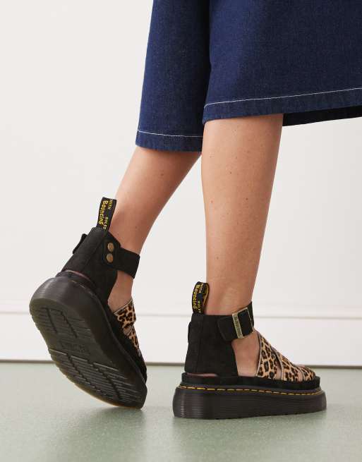 Dr Martens Clarissa II quad sandals in leopard print, 2 of 4
