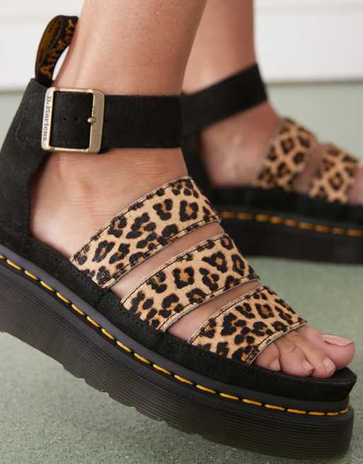 レオパードデザイン【Dr.Martens】Clarissa II 厚底 サンダル DR MARTENS: Clarissa II Quad (Leopard) | The Whitby Cobbler