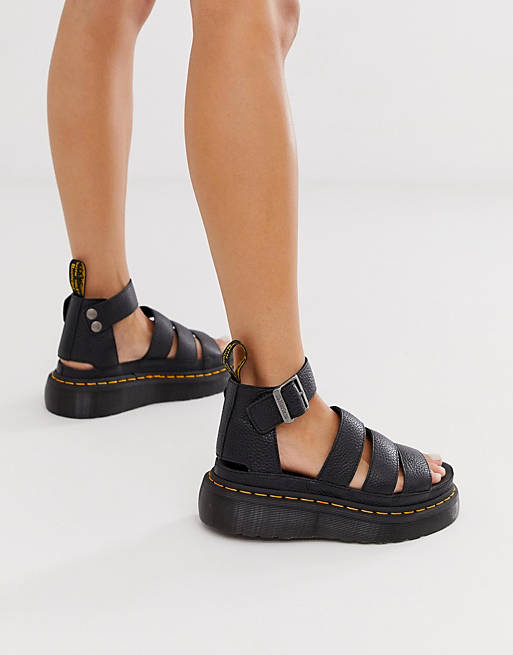 Dr Martens – Clarissa II Quad – Svarta grova sandaler