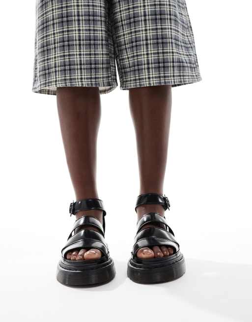 Dr Martens - Clarissa Quad 3 - Vegan sandalen met bloem in zwart, 2 van 4