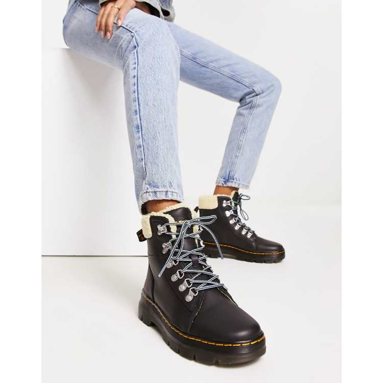 Dr. Martens Women's Combs Fur Lined Lace Up Boot