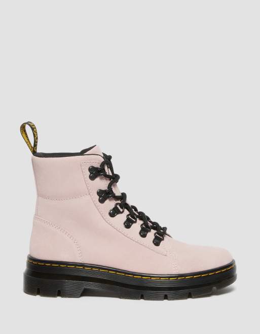 Dr Martens - Combs - Kridtpink flade snørestøvler