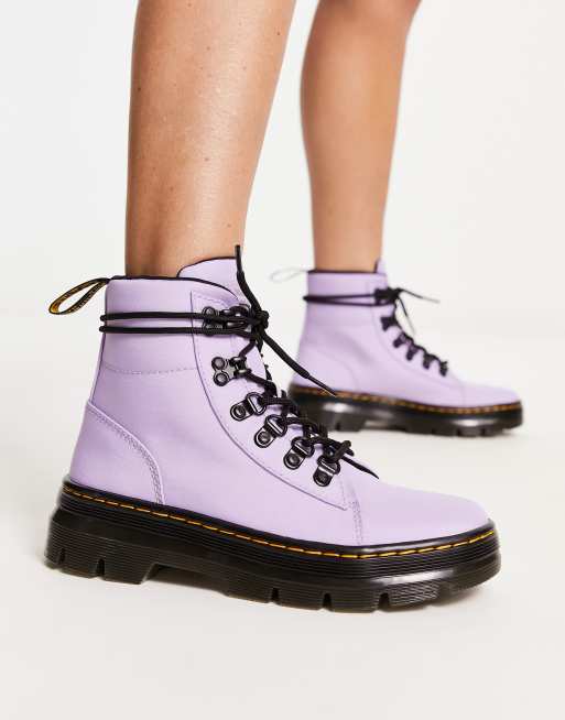 Dr Martens – Combs – Lila stövlar i nylon, 3 av 4