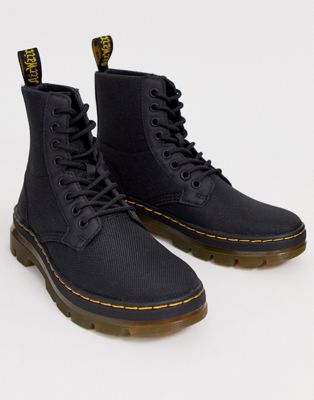 Dr Martens Combs nylon ankle boots in black | ASOS
