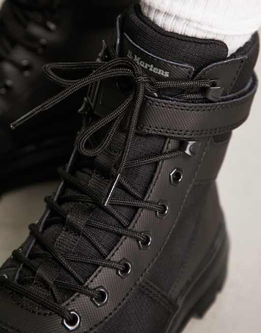 Dr Martens Combs Tech 8 eye boots in black, 3 of 4