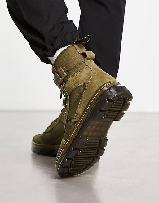Schaar cascade Verzoenen Dr Martens Combs Tech 8 Tie Boots in Khaki | ASOS